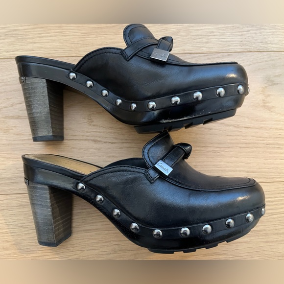 Coach Leather Mules with Tie Accents - Picture 3 of 5